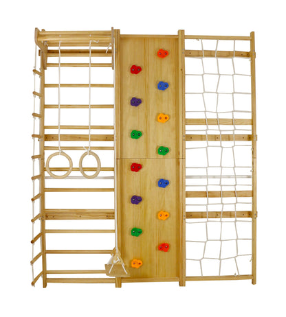 Walnut - 9-in-1 Swedish Ladder Wall Gym and Climber