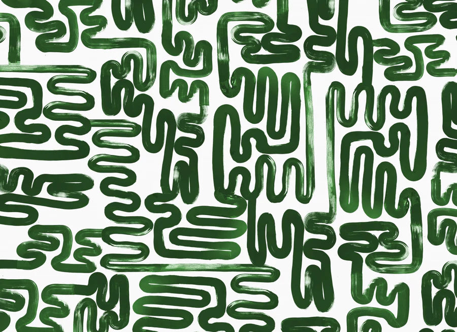 Green Brushstroke Wallpaper