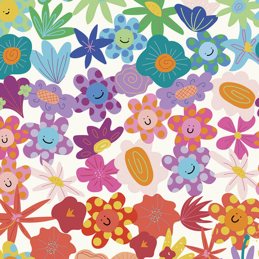 Floral Rainbow Wallpaper