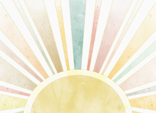 Kids Rainbow Sun Wallpaper