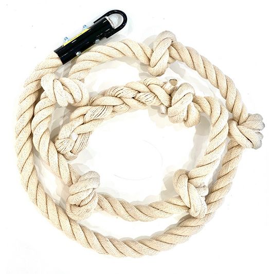 Kids Indoor Knotted Climbing Rope - Tan