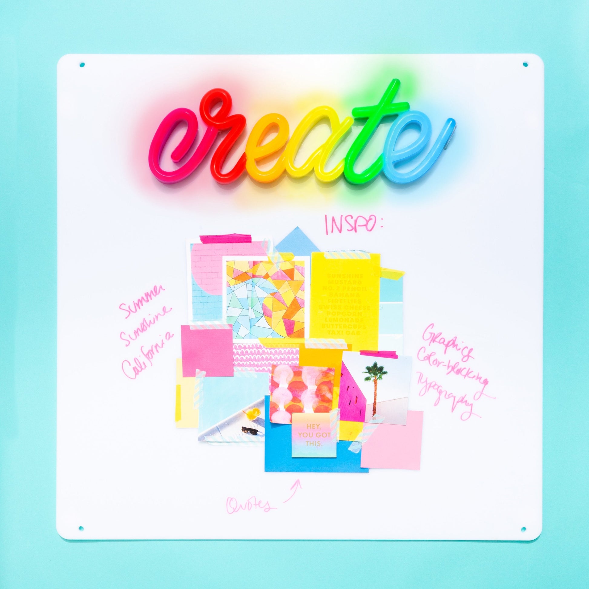 create board draw neon sign