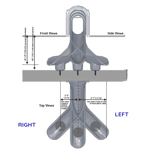 5ft deck height drawing with text